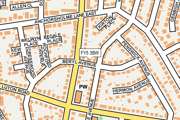 FY5 3BW map - OS OpenMap – Local (Ordnance Survey)