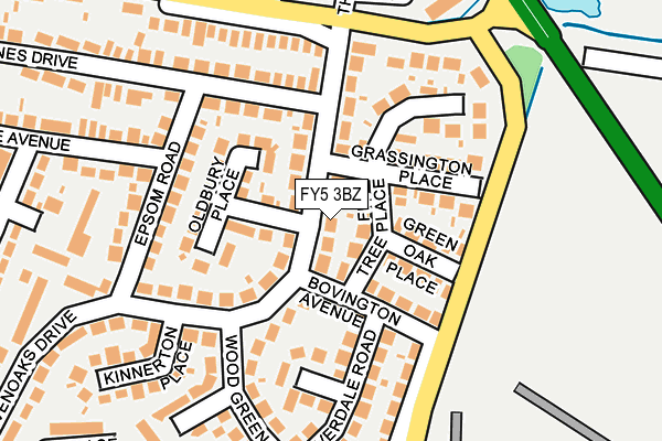 FY5 3BZ map - OS OpenMap – Local (Ordnance Survey)