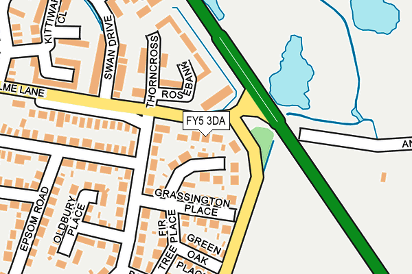 FY5 3DA map - OS OpenMap – Local (Ordnance Survey)