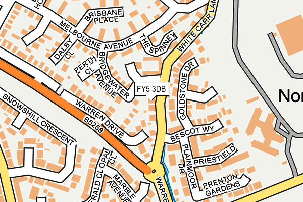 FY5 3DB map - OS OpenMap – Local (Ordnance Survey)