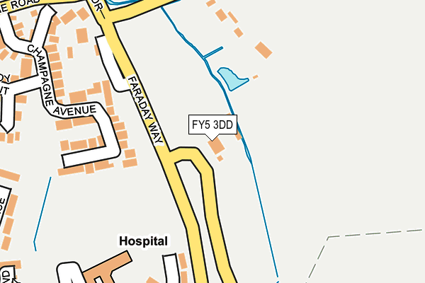 FY5 3DD map - OS OpenMap – Local (Ordnance Survey)