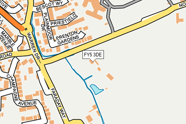 FY5 3DE map - OS OpenMap – Local (Ordnance Survey)