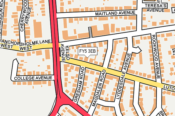 FY5 3EB map - OS OpenMap – Local (Ordnance Survey)