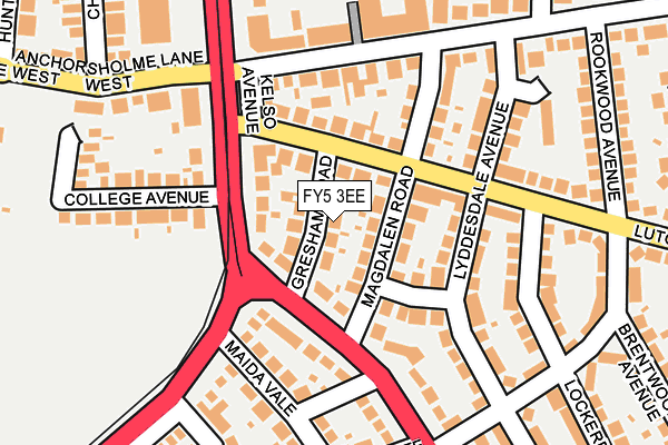 FY5 3EE map - OS OpenMap – Local (Ordnance Survey)