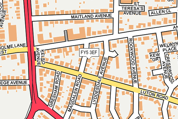 FY5 3EF map - OS OpenMap – Local (Ordnance Survey)