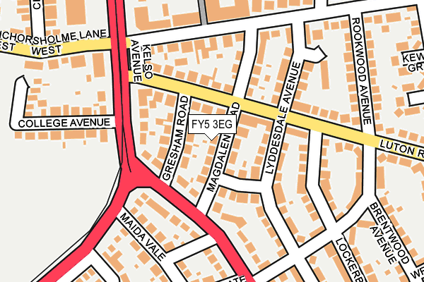 FY5 3EG map - OS OpenMap – Local (Ordnance Survey)