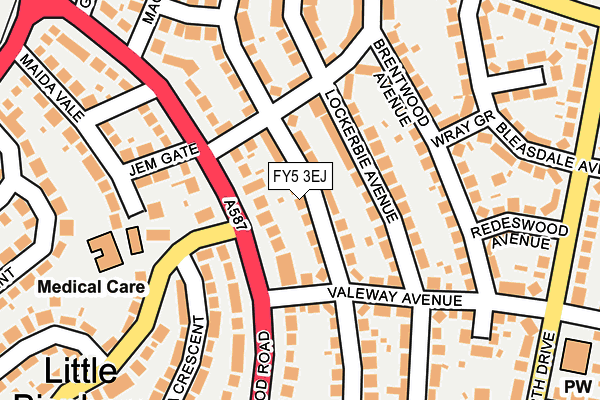 FY5 3EJ map - OS OpenMap – Local (Ordnance Survey)