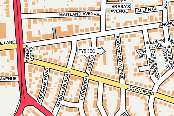 FY5 3EQ map - OS OpenMap – Local (Ordnance Survey)