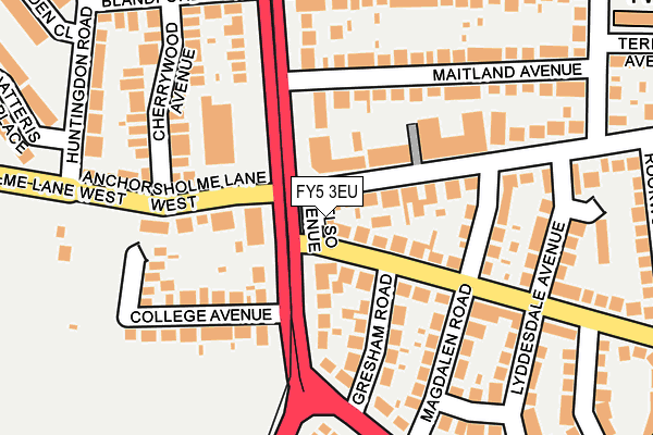 FY5 3EU map - OS OpenMap – Local (Ordnance Survey)