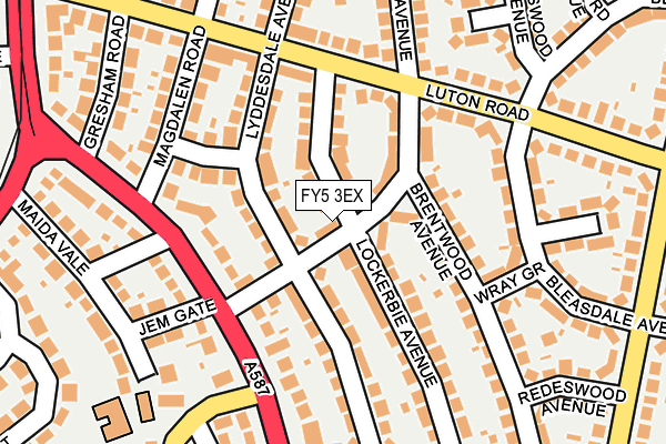 FY5 3EX map - OS OpenMap – Local (Ordnance Survey)