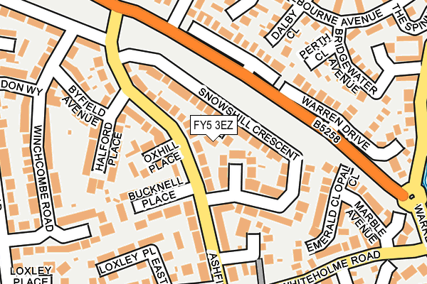 FY5 3EZ map - OS OpenMap – Local (Ordnance Survey)