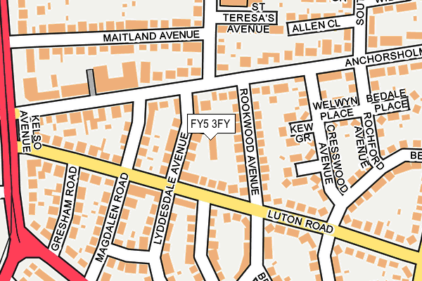 FY5 3FY map - OS OpenMap – Local (Ordnance Survey)