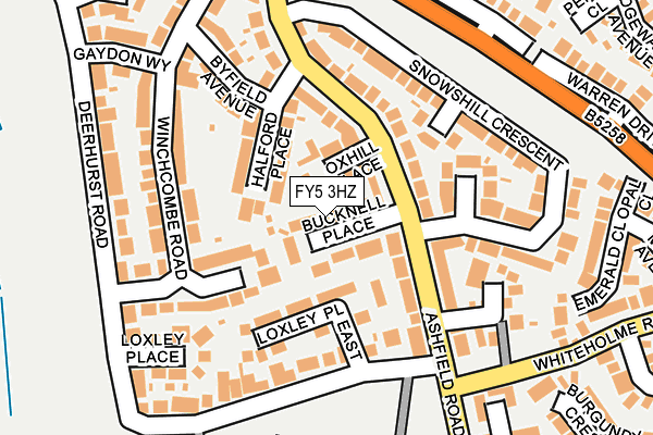 FY5 3HZ map - OS OpenMap – Local (Ordnance Survey)
