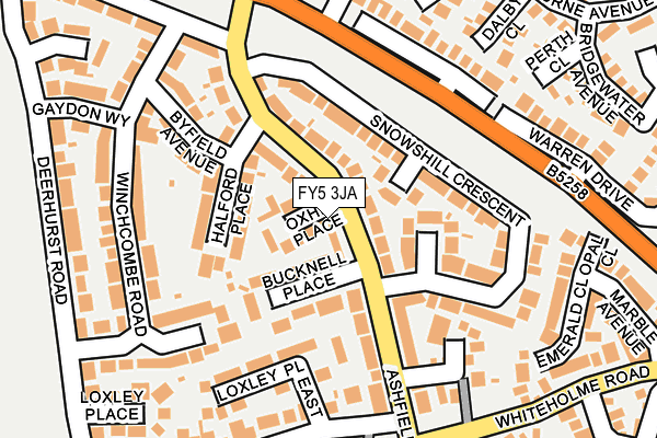 FY5 3JA map - OS OpenMap – Local (Ordnance Survey)