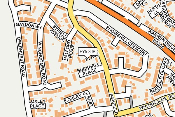 FY5 3JB map - OS OpenMap – Local (Ordnance Survey)