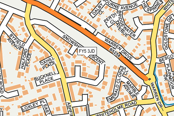 FY5 3JD map - OS OpenMap – Local (Ordnance Survey)
