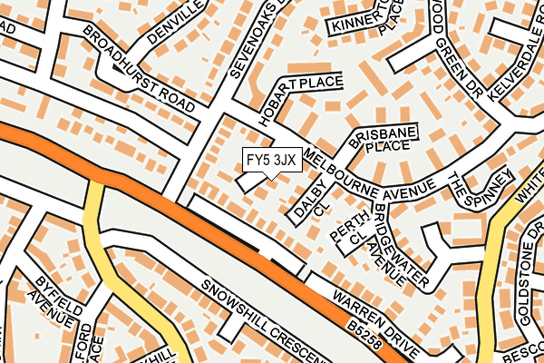 FY5 3JX map - OS OpenMap – Local (Ordnance Survey)