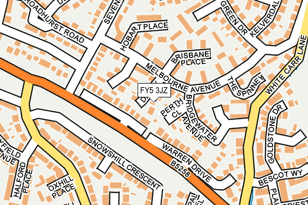 FY5 3JZ map - OS OpenMap – Local (Ordnance Survey)