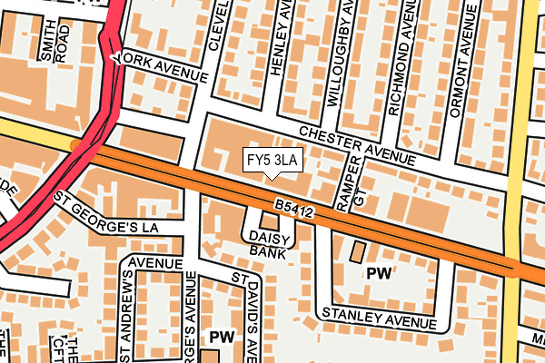FY5 3LA map - OS OpenMap – Local (Ordnance Survey)
