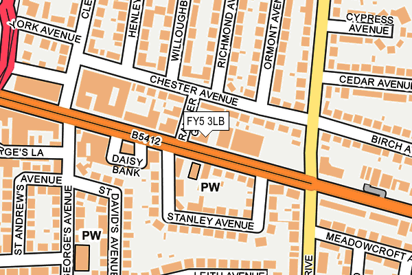FY5 3LB map - OS OpenMap – Local (Ordnance Survey)