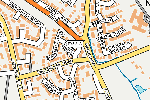 FY5 3LS map - OS OpenMap – Local (Ordnance Survey)