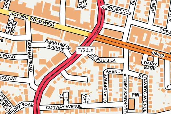 FY5 3LX map - OS OpenMap – Local (Ordnance Survey)