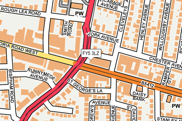 FY5 3LZ map - OS OpenMap – Local (Ordnance Survey)