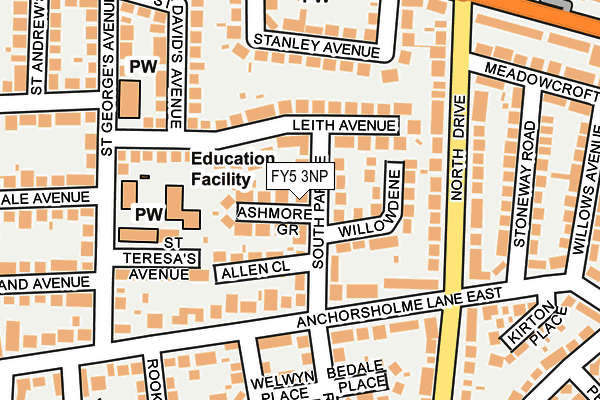 FY5 3NP map - OS OpenMap – Local (Ordnance Survey)