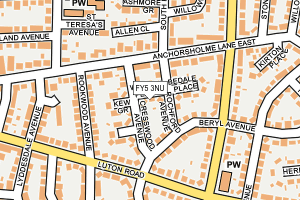 FY5 3NU map - OS OpenMap – Local (Ordnance Survey)
