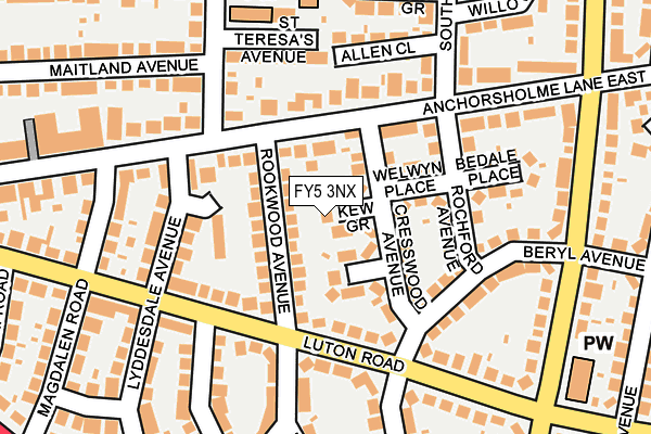 FY5 3NX map - OS OpenMap – Local (Ordnance Survey)