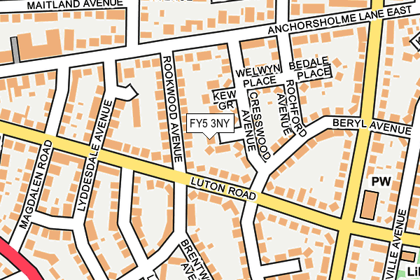 FY5 3NY map - OS OpenMap – Local (Ordnance Survey)