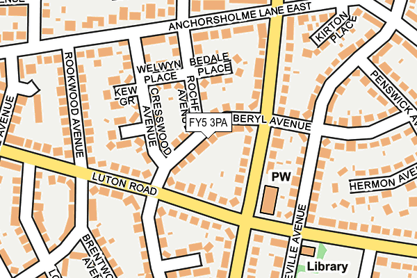 FY5 3PA map - OS OpenMap – Local (Ordnance Survey)