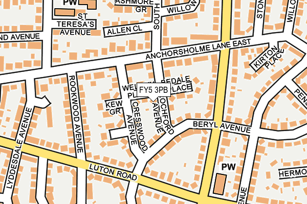 FY5 3PB map - OS OpenMap – Local (Ordnance Survey)