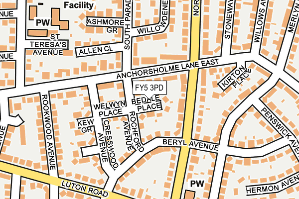 FY5 3PD map - OS OpenMap – Local (Ordnance Survey)