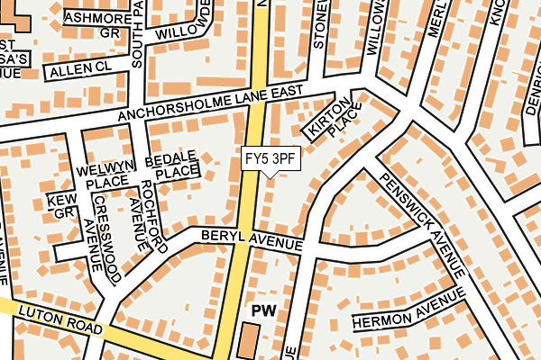 FY5 3PF map - OS OpenMap – Local (Ordnance Survey)