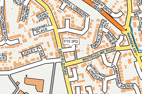 FY5 3PQ map - OS OpenMap – Local (Ordnance Survey)