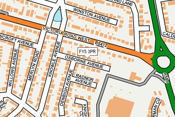 FY5 3PR map - OS OpenMap – Local (Ordnance Survey)