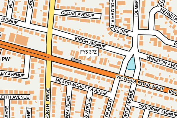 FY5 3PZ map - OS OpenMap – Local (Ordnance Survey)