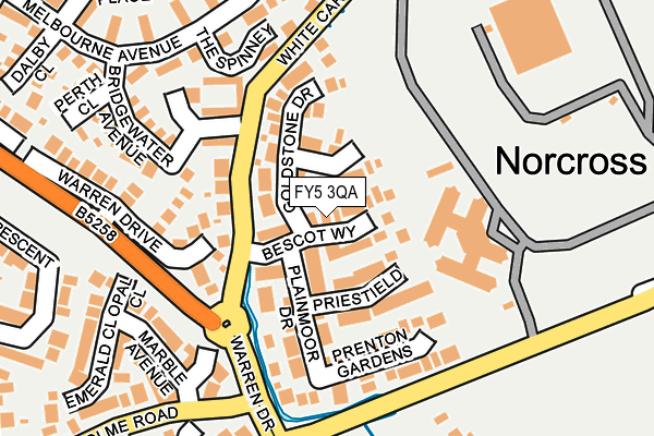 FY5 3QA map - OS OpenMap – Local (Ordnance Survey)