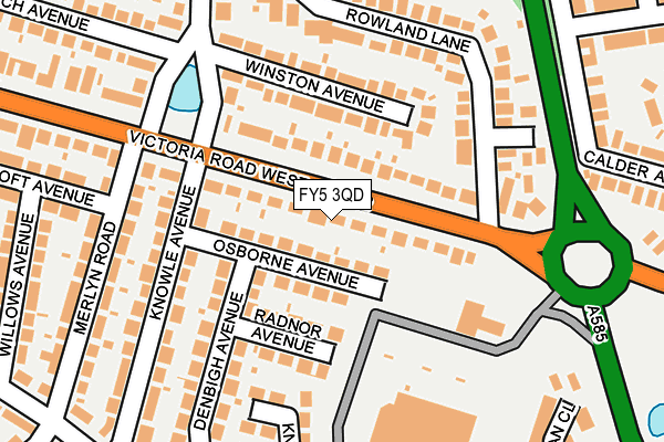 FY5 3QD map - OS OpenMap – Local (Ordnance Survey)