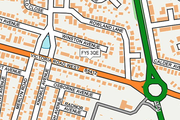 FY5 3QE map - OS OpenMap – Local (Ordnance Survey)
