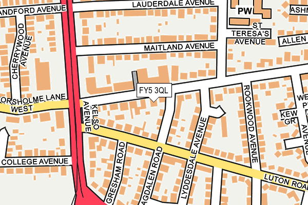 FY5 3QL map - OS OpenMap – Local (Ordnance Survey)