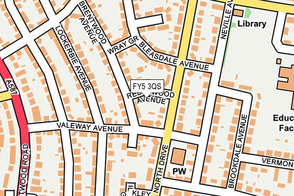 FY5 3QS map - OS OpenMap – Local (Ordnance Survey)