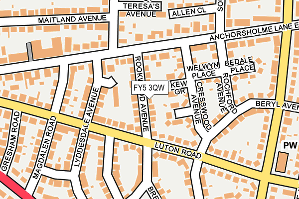 FY5 3QW map - OS OpenMap – Local (Ordnance Survey)