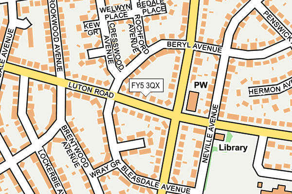 FY5 3QX map - OS OpenMap – Local (Ordnance Survey)
