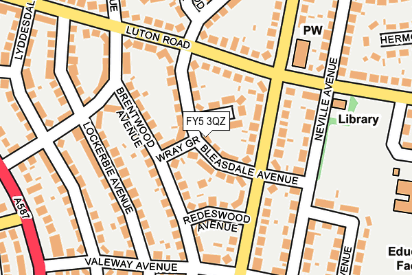 FY5 3QZ map - OS OpenMap – Local (Ordnance Survey)