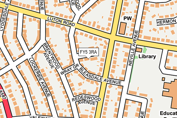 FY5 3RA map - OS OpenMap – Local (Ordnance Survey)
