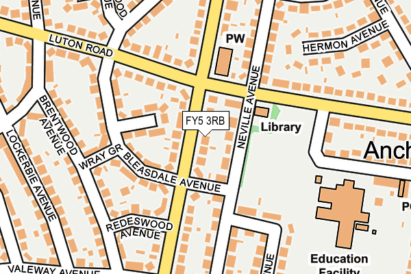 FY5 3RB map - OS OpenMap – Local (Ordnance Survey)