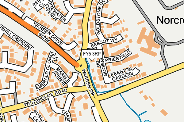 FY5 3RP map - OS OpenMap – Local (Ordnance Survey)
