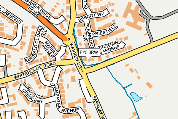 FY5 3RW map - OS OpenMap – Local (Ordnance Survey)